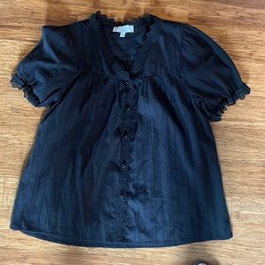 Hayden black button up blouse size small